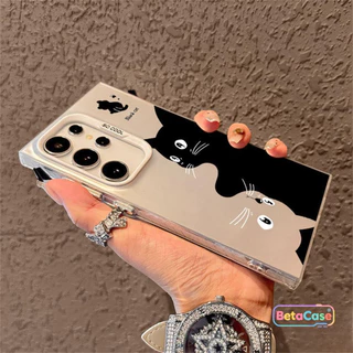 เคสโทรศัพท์ลายน้องแมวดำสุดน่ารัก Phone Case for Samsung S30U, S25, S25Ultra, S24Ultra, S24, S23, S22, S22U, S21, S20FE