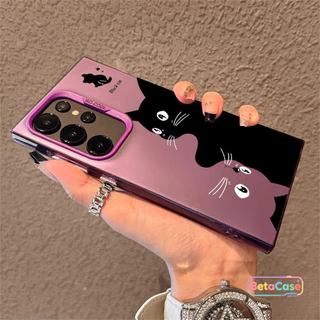 เคสโทรศัพท์ลายน้องแมวดำสุดน่ารัก Phone Case for Samsung S30U, S25, S25Ultra, S24Ultra, S24, S23, S22, S22U, S21, S20FE