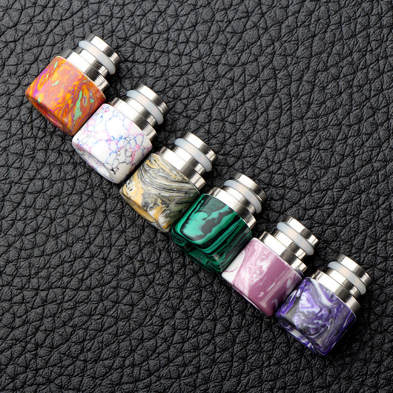 510 Drip TIP สแตนเลส + Turquoise ปลายหยดดูดรูเล็กพร้อม RDA RTA RBA25.12.1