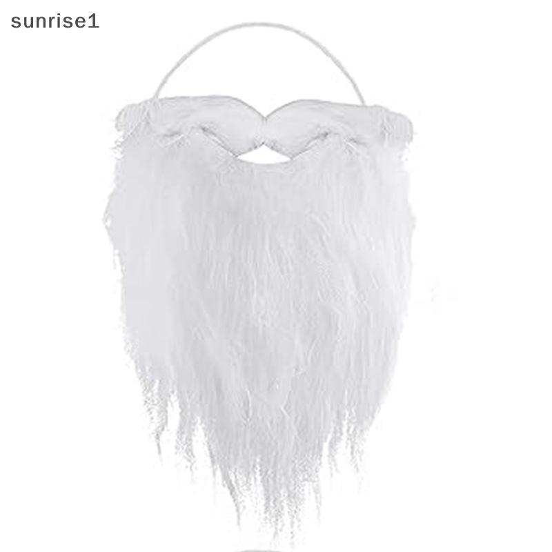[ใหม่] 1/2/6/12pcsSanta Beard White Santa Beard สําหรับผู้ใหญ่คริสต์มาส Santa Claus Gnome คอสเพลย์เค