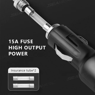 SEAMETAL ที่ชาร์จจุดบุหรี่ในรถยนต์ตัวเมีย พร้อมสายไฟ180W 12V/24V อะแดปเตอร์ไฟชาร์จรวดเร็วพร้อมสวิตช์