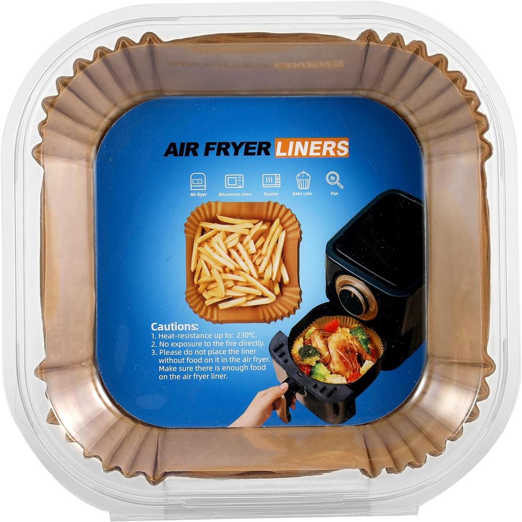 Air Fryer Liners Disposable,100PCS Parchment Paper,Air Fryer Paper Liners สําหรับ 3-5QT Airfryer,ไมโ