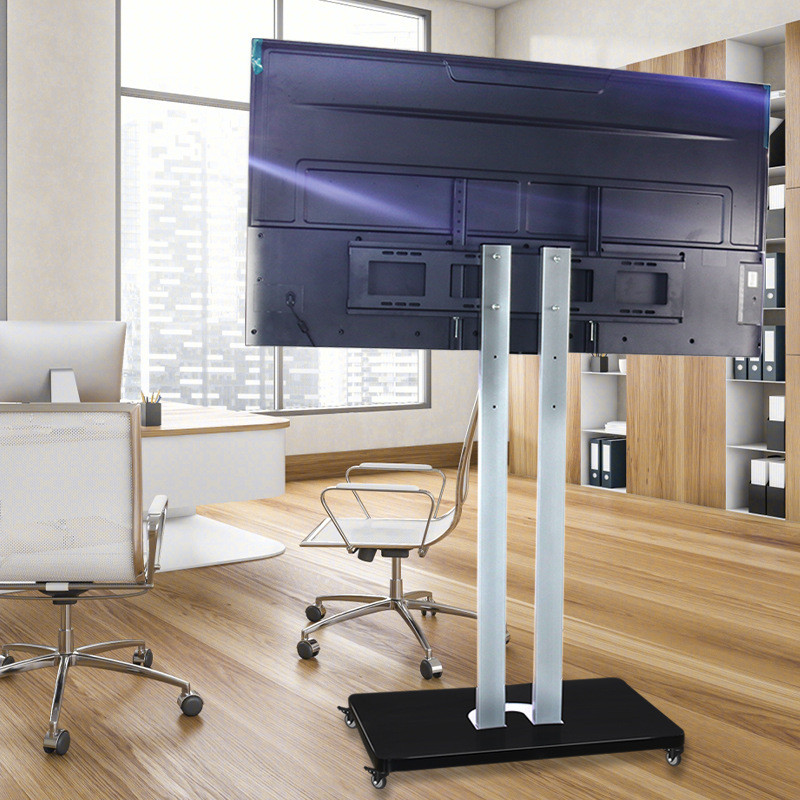 42-65 นิ้ว Universal Mobile Touch Screen Monitor Stand TV All-in-One ชั้นยืนการสอน Conference Trolle