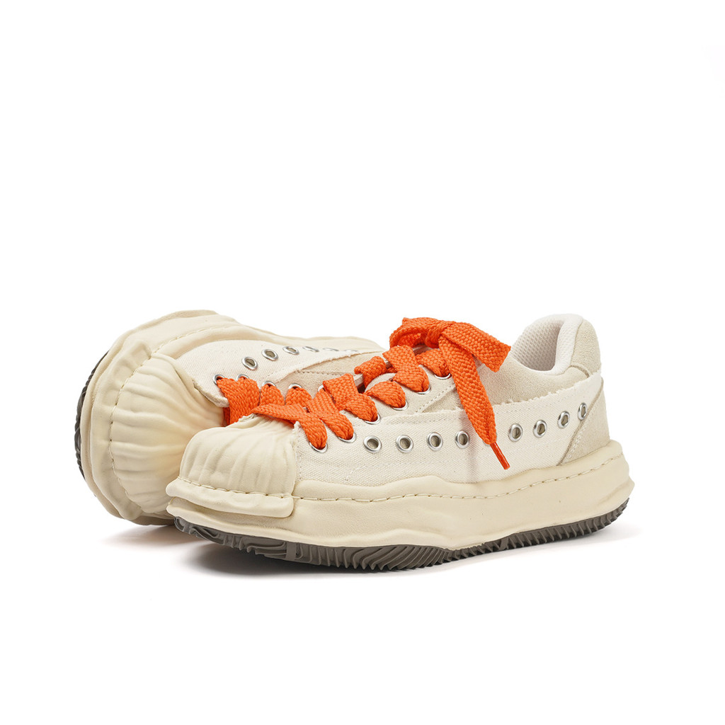 รองเท้า Shell Toe Mihara Kangyu MMY ดีไซน์ retro กึ่งโปร่งแสง ส้นสูงเพิ่มความสูง