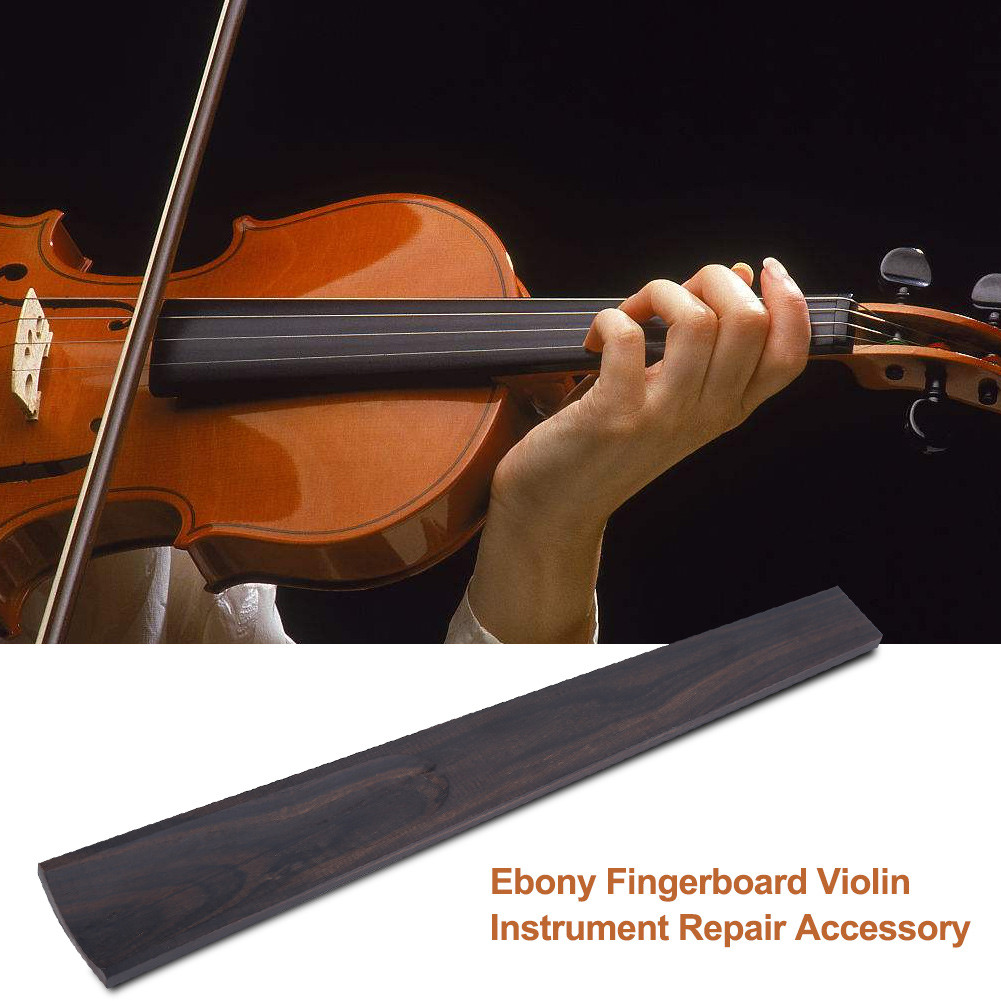 ไวโอลิน Fingerboard Ebony ชิ้นส่วนที่ทนทานคอสําหรับ 4/4 Professional ไวโอลิน