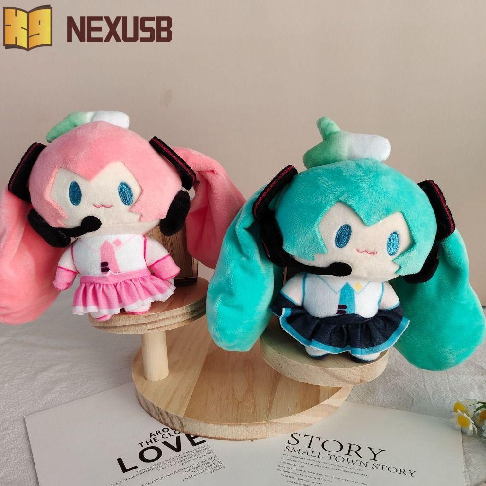 NEXUSBEAM ตุ๊กตา Hatsune Miku พวงกุญแจ, การ์ตูนรุ่น Q Hatsune Miku พวงกุญแจ, น่ารัก Hatsune Miku อะน
