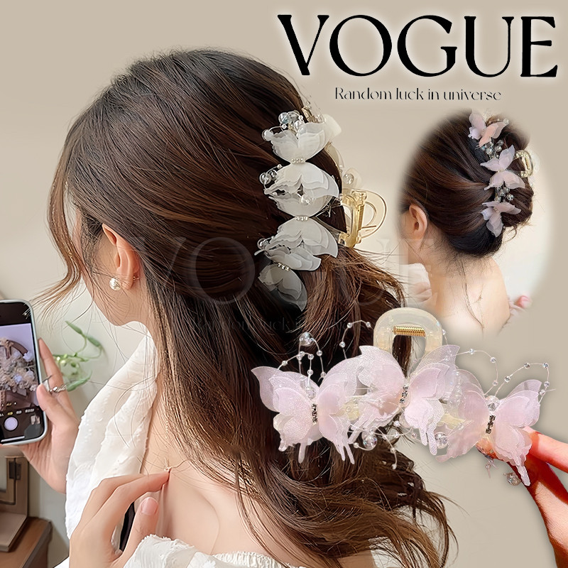 Vogue🌟พร้อมส่ง🌟 กิ๊ฟหนีย ดีเทลแต่งลายผีเสื้อน่ารักมาก สไตล์เจ้าหญิง (VO-67)