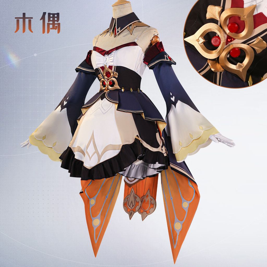 Genshin Impact Sandrone คอสเพลย์เครื่องแต่งกายวิกผม Marionette ชุด Eleven Fatui Harbingers ปาร์ตี้ฮาโลวีนผู้หญิงสาว Props