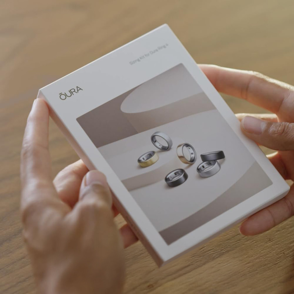 ชุดวัดขนาดวงแหวน Oura Ring 4 พร้อมแหวนซิลิโคนยืดหยุ่น ป้องกันรอยขีดข่วน สำหรับใช้งานที่ยิมและออฟฟิศ