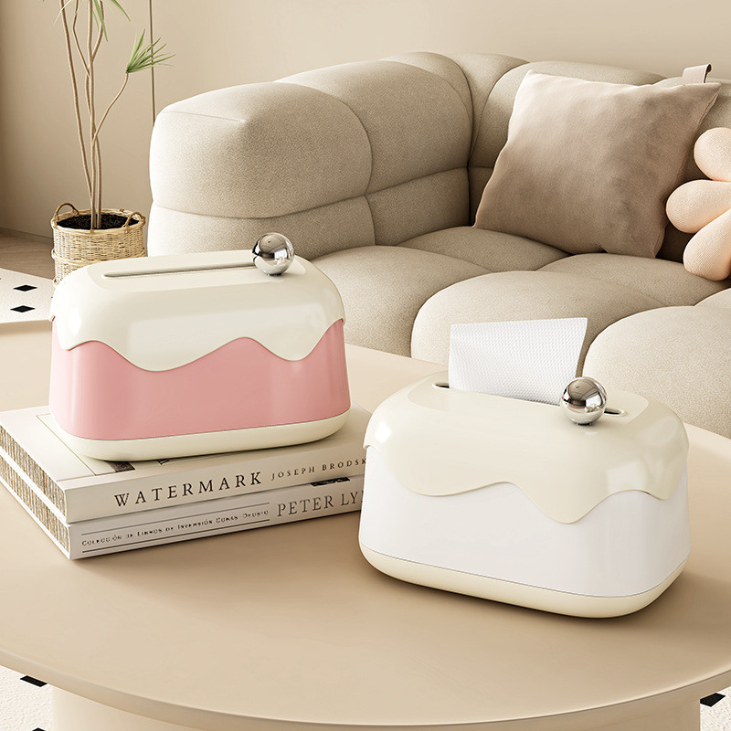 Home New Tea Table Creative Decoration Good-looking Desktop Napkin Box Living Room High-End Cream St