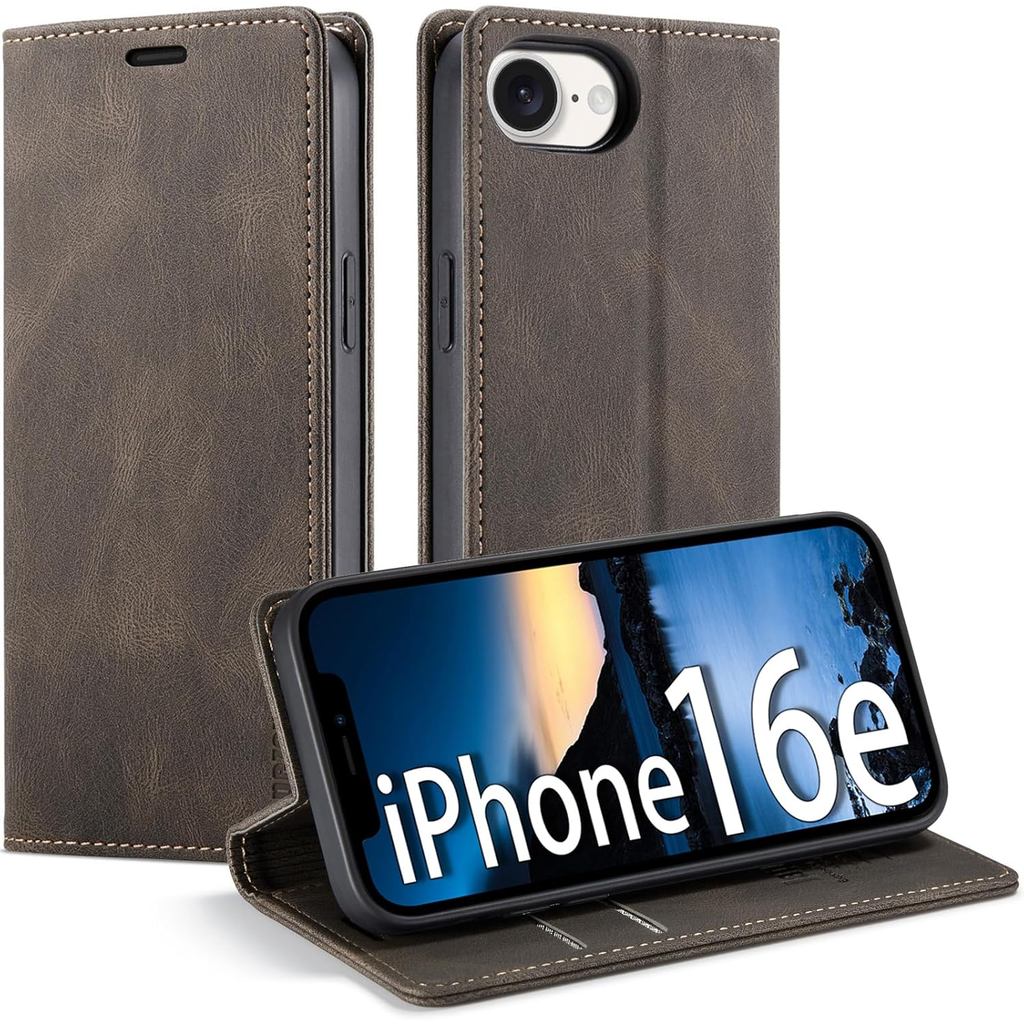 japezop Compatible with iPhone 16e Wallet Case with [RFID Blocking],Card Holder Kickstand Magnetic,L
