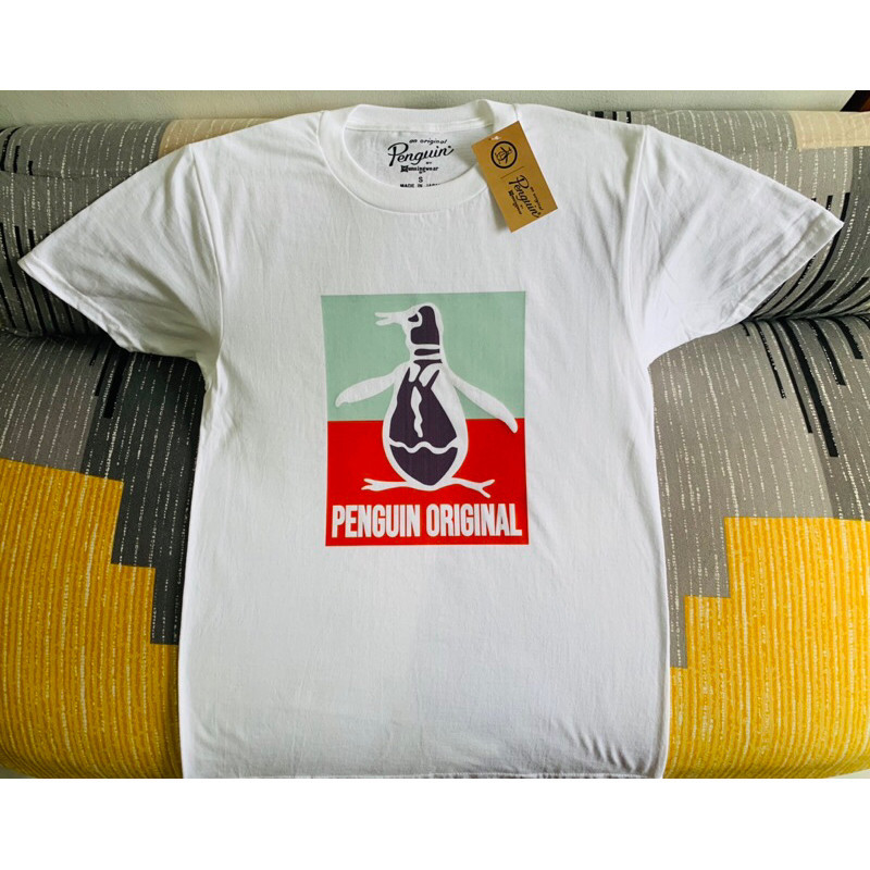 Pen.guin เสื้อยืดแฟชั่นใหม่ Cotton Puzzle Penguin พิมพ์แขนสั้น