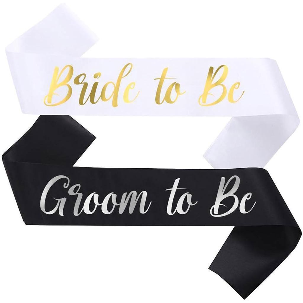 Bride to Be Sash and Groom to Be Sash, Bachelorette Party Supplies Engagement Party Favors, Bridal S