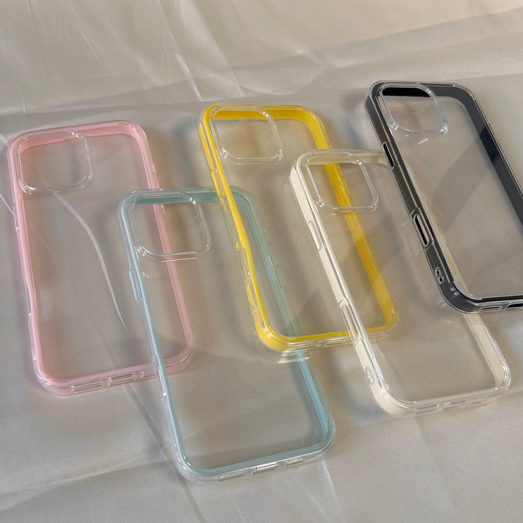 สีขนม เคสไอโฟน 13 สำหรับ IPhone 17 16 11 15 13 12 14 Pro Max XR XS X 7Plus 8Plus Max 7 8 15 Plus โปร่งใสและเรียบง่าย เคส ราคา ถูกที่สุด ดีลบีเคเค แกลเลอรีภาพที่ 5