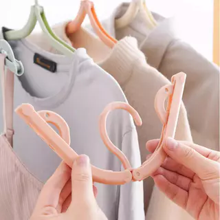 10 ชิ้นมัลติฟังก์ชั่การเดินทางพับไม้แขวนเสื้อกันลื่นแบบพกพาสำหรับแขวนแขวนเสื้อผ้า
