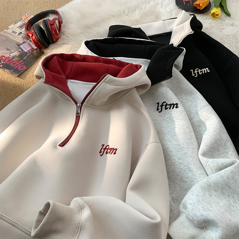 TAYCEN M-2XL เสื้อฮู้ด เย็บปักถักร้อย แขนยาว สไตล์เกาหลี โอเวอร์ไซซ์ สำหรับผู้หญิง