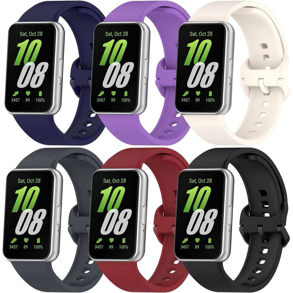 6Pack Bands เข้ากันได้กับ Samsung Galaxy Fit 3 (ไม่ใช่สําหรับ Galaxy Fit/Galaxy Fit2) สายนาฬิกาสมาร์