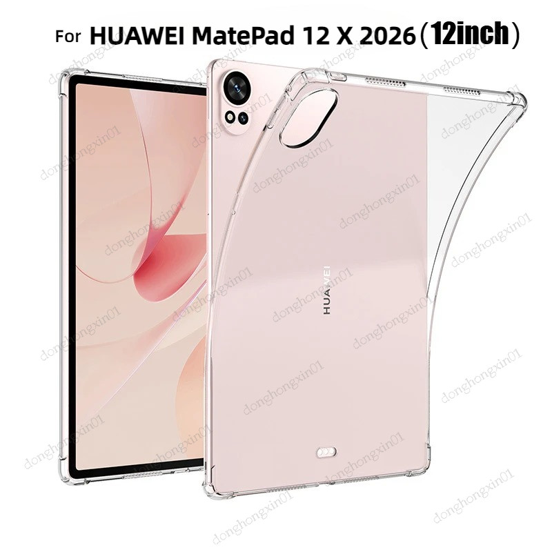 กรณีโปร่งใสสําหรับ HUAWEI MatePad 12 X 2026 12 X (2025) 12 "Air 12 นิ้ว BKY-W00 W10 W20 W09 Soft TPU