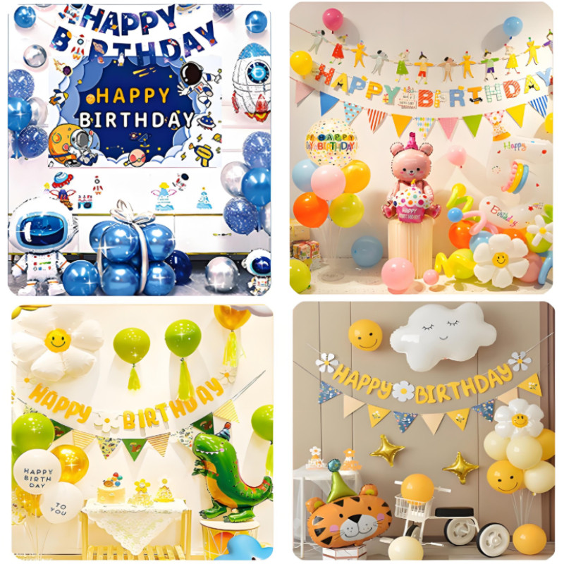 2025 ลูกโป่ง เซตลูกโป่งวันเกิด ชุดลูกโป่ง ป้าย Happy Birthday เซตลูกโป่ง จัดวันเกิด ฉากวันเกิด ลูกโป่งวันเกิด มีหลายแบบ