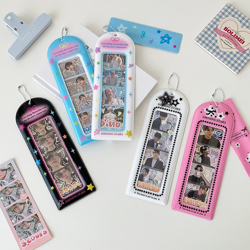 Four Life 4 Cut PVC Card Holder Student Quad Photo Frame Idol Card Protector จี้
