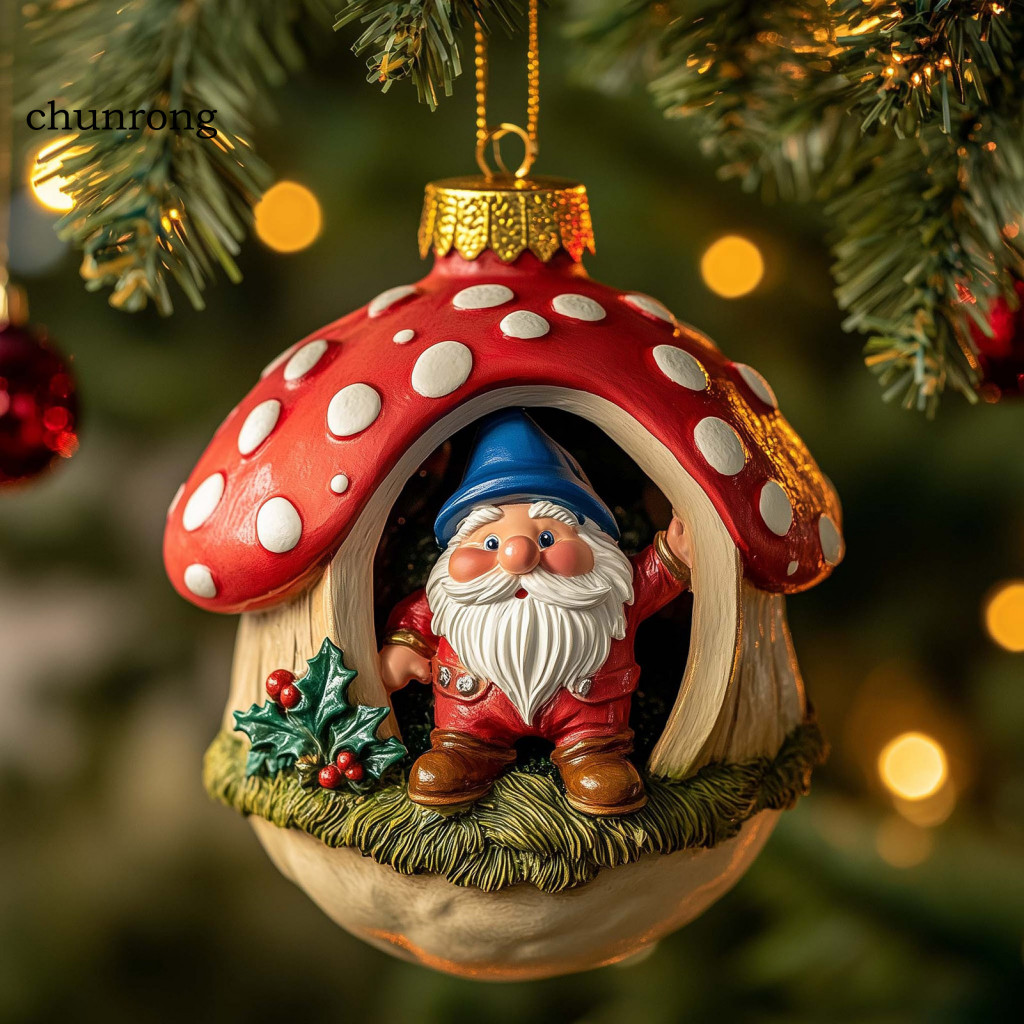 ตกแต่ง Xmas ที่ไม่ซ้ํากัน Gnome เครื่องประดับคริสต์มาส 2d อะคริลิค Gnome เครื่องประดับต้นคริสต์มาสน่