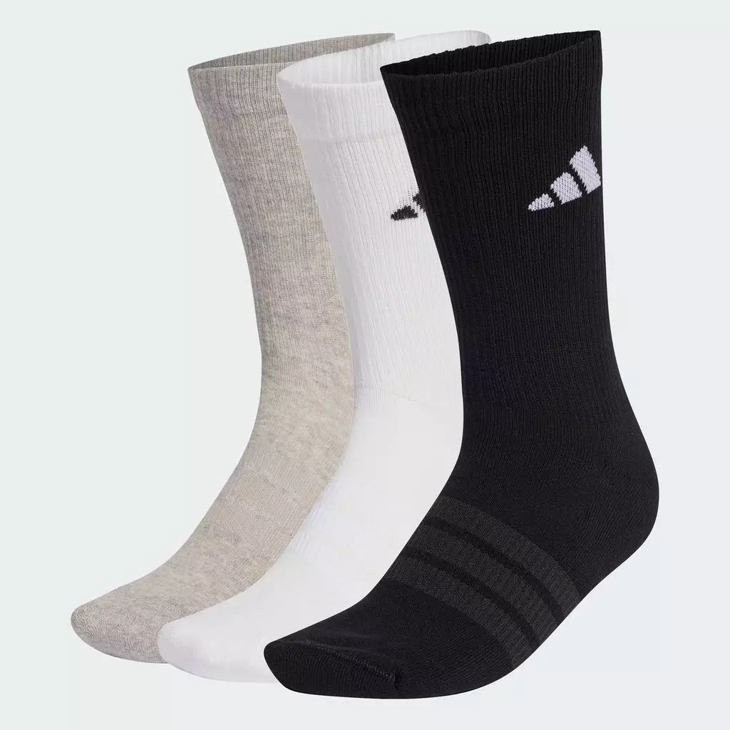 adidas ไลฟ์สไตล์ ถุงเท้ารองรับแรงกระแทกความยาวครึ่งแข้ง SPORTSWEAR (3 คู่) Unisex สีเทา KC9624