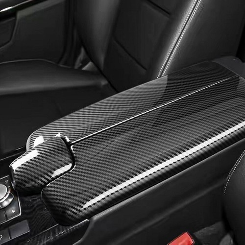 ABS Carbon Fiber Car Console Armrest Box Cover For Benz E Class W212 2012-2015