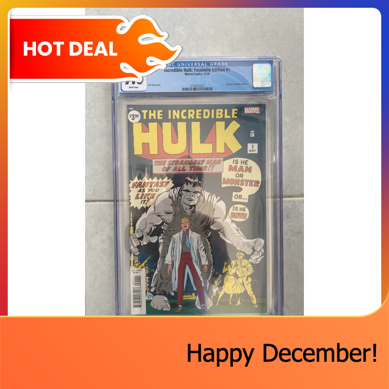 Hulk #1 - CGC 9.6 - Facsimile Edition - 2019 - MARVEL Comic Book ฮัลค์ ไอรอนแมน หนังสือการ์ตูนภาษาอั