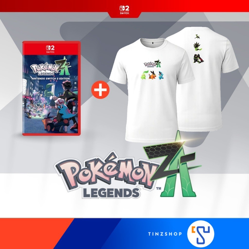 [ส่งด่วน] (Switch2) NS2 PK-ZA+เสื้อ T-Shirt Nintendo Switch 2 Game Pokémon Legen