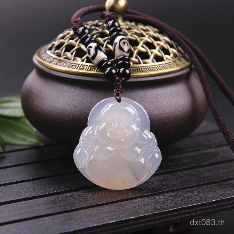 เครื่องประดับสร้อยคอมีจี้สีขาวจากหินธรรมชาติ Chalcedony และ Agate สไตล์ใหม่ BCE8 สำหรับทั้งผู้ชายและ