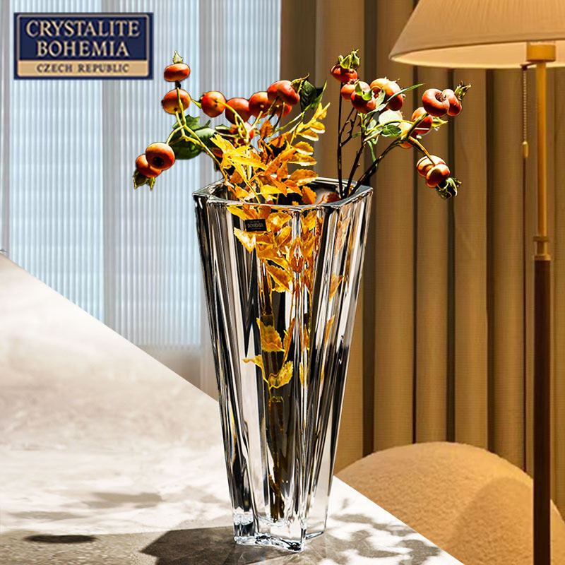 P เช็กบรรจุภัณฑ์เดิมนําเข้า BOHEMIA โบฮีเมียนแจกันแก้วคริสตัลแจกันคริสตัลยุโรปตกแต่งแจกัน DWIN