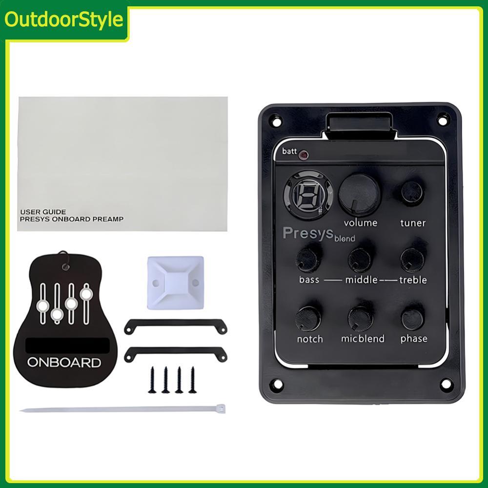 301 ปิ๊กอัพกีตาร์พลาสติกจูนเนอร์กีตาร์ Soundhole EQ อะไหล่อุปกรณ์เสริม