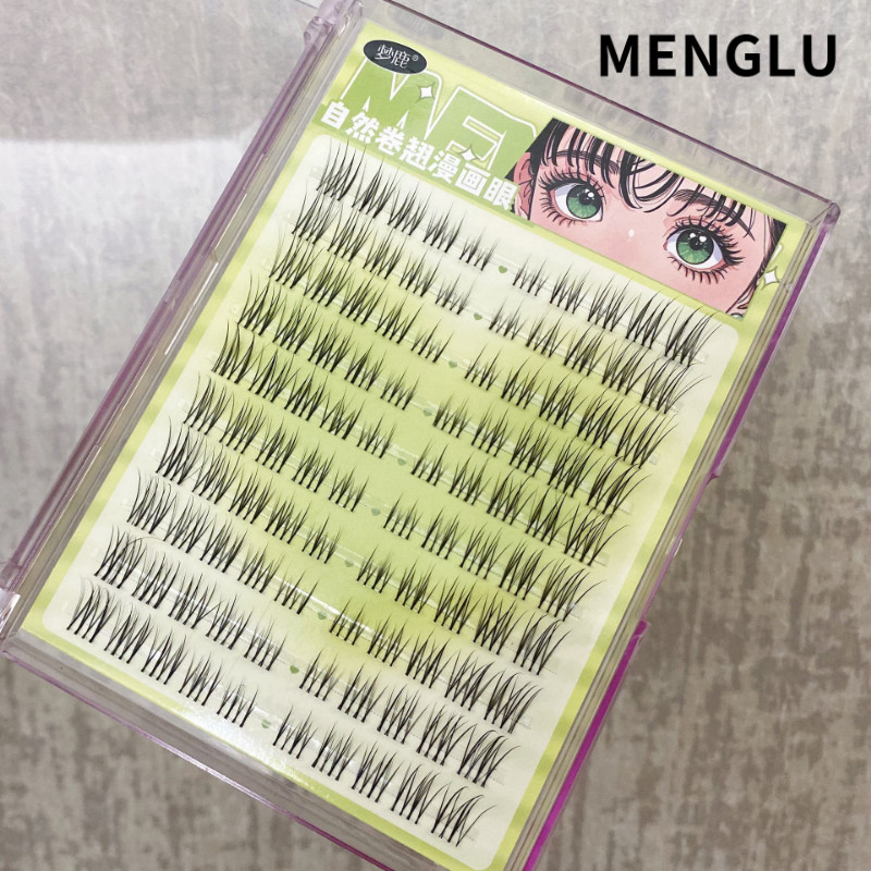 MENGLU ขนตาปลอมจะโค้งงออย่างเป็นธรรมชาติและมีรากที่ชัดเจน แนะนำสำหรับผู้เริ่มต้น