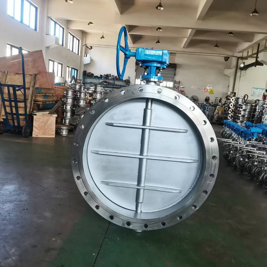 ขนาดใหญ่เส้นผ่าศูนย์กลางสแตนเลส 310S วัสดุพิเศษระบายอากาศวาล์วผีเสื้อ D341W-6P ท่อวาล์วไฟฟ้านิวเมติก