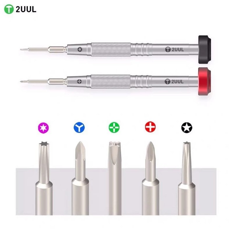 2UUL SD01-05 ไขควงซ่อมโทรศัพท์มือถือสามเหลี่ยมห้าเหลี่ยมกากบาทหก0.6/0.8/1.5/T2/2.5