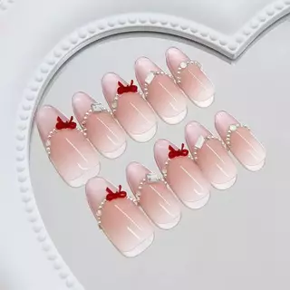 MY2ส่งจากไทย เล็บปลอม สีลูกแก้วแคทอาย กันน้ำ แถมกาวน้ำ พร้อมติด ครบไซส์ 24 ชิ้น เกรด ABS ดีกว่าเล็บ PVC ทําเล็บ สินค้า