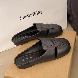 icy ฤดูร้อนแฟชั่นเทพนิยายแบนรองเท้าแตะครึ่งรองเท้าแตะด้านล่างนุ่มลื่นลื่นบนรองเท้าแตะสุภาพสตรีสําหรับสวมใส่กลางแจ้ง X207