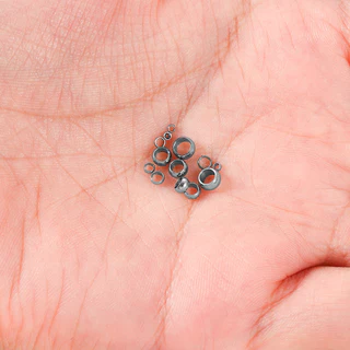 120ชิ้น1.5-4mm เม็ดบีบ ลูกปัดล็อกเอ็น สแตนเลสสตีล ลูกปัดEnd Beads spacer beads สต๊อปเปอร์ ตัวหยุดโลหะ DIY สร้อยข้อมือ