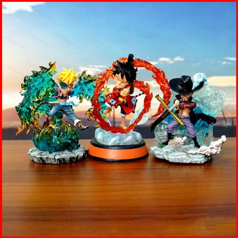 SQ1 One Piece Action Figure Luffy Hancock Ace Sabo Marco Zoro Doflamingo ตุ๊กตาคอลเลกชันเด็กของเล่นข