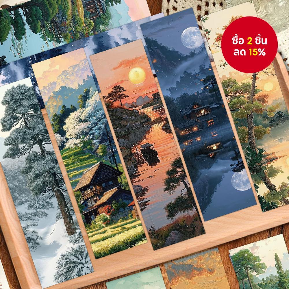 ที่คั่นหนังสือ cenery ของ Beautif ul 1 แพ็ค/30 ชิ้น ที่คั่นหนังสือกระดาษอ่านมัลติฟัน