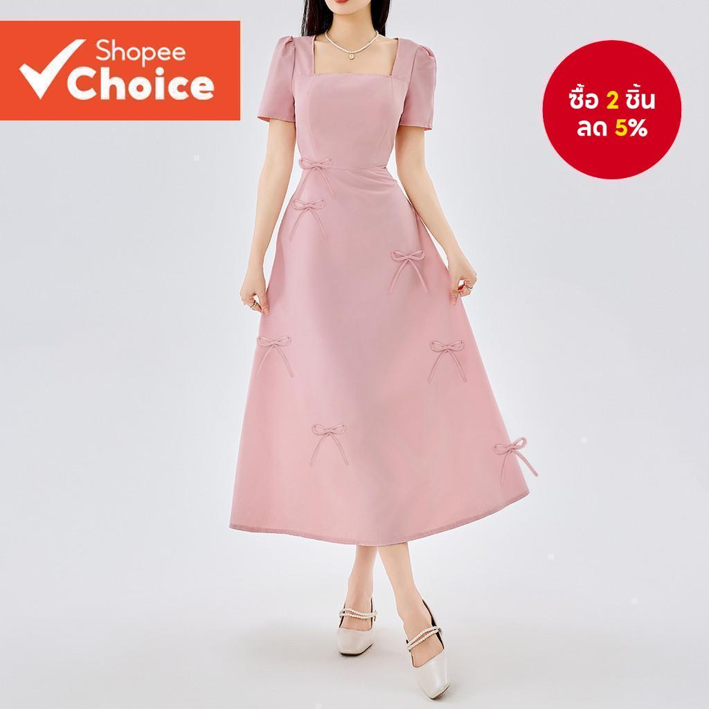 ผู้หญิงชุดลําลองธรรมดาฤดูใบไม้ผลิและฤดูร้อนชุดโบว์ L117AD502