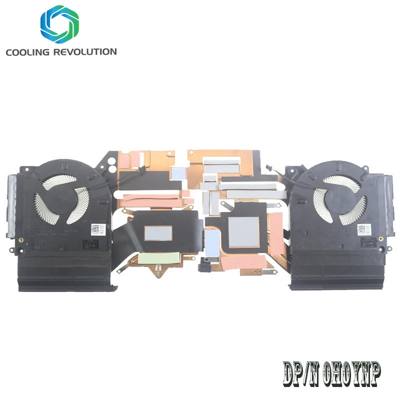 แล็ปท็อป CPU GPU ฮีทซิงค์พัดลม 0D1X38 0TG9V0 DC12V 1A 4Pin สําหรับ Dell Alienware M15 R3 0H0YNP AT2V