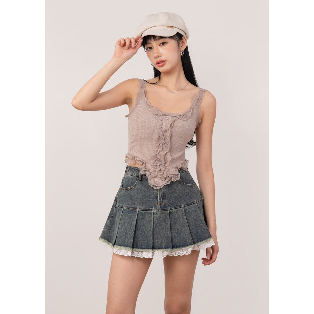 Ruffles Vienna Corset Top V2 สี Light Taupe