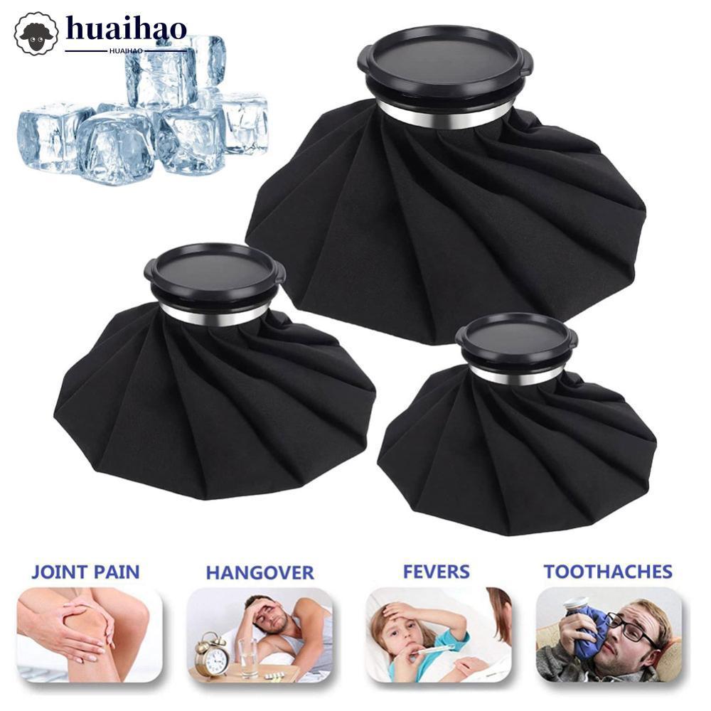 HUAIHAO สีน้ําเงินเข้มสีดําผ้าแพ็คน้ําแข็งประคบเย็นประคบร้อนทางกายภาพ Cooling Ice Pack กีฬาแบบพกพา I