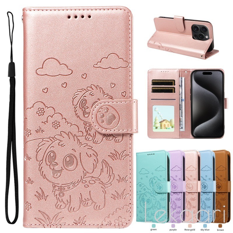 การ์ตูนลูกสุนัขหนังสําหรับ Infinix Smart 20 10 9 8 HD Hot 60 60i 50i 40i Pro Plus X6725B X6725 การ์ดกระเป๋าสตางค์พลิกเคสโทรศัพท์