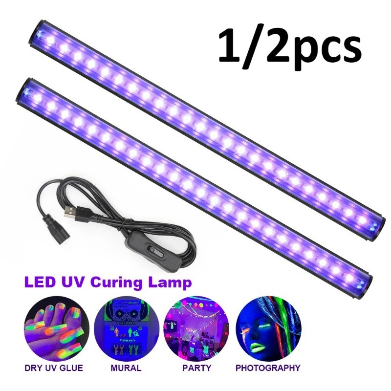 แสงสีดํา UV T5 หลอด 24LEDs 5V 5W หลอดไฟอัลตราไวโอเลต รูปที่ 2