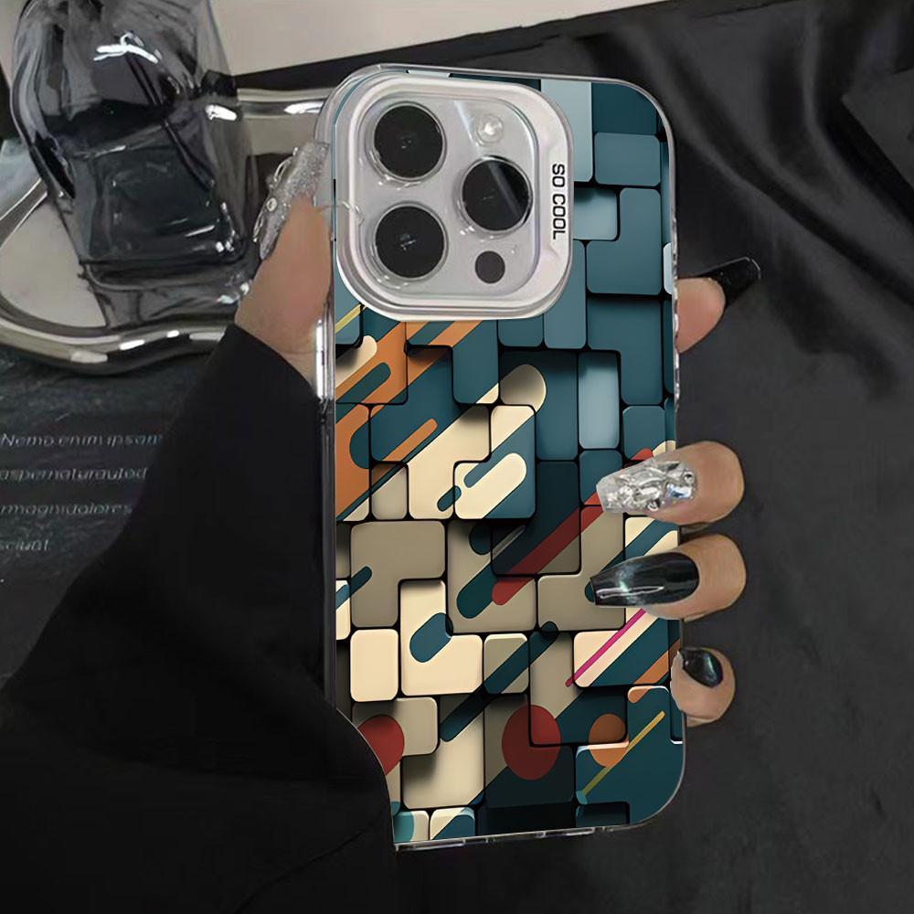ปลอกสําหรับ Honor 400 สมาร์ท 4G 5G/Honor X7D/Honor X9D หรูหรารูปแบบตารางคู่สไตล์เงิน IMD เคสโทรศัพท์