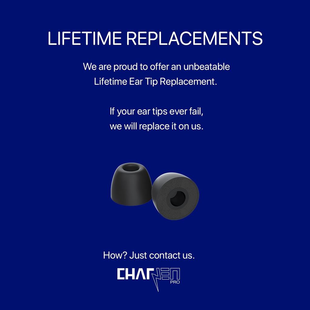 AirFoams Pro Universal Memory Foam Ear Tips w/Silicone Shield Patented for Sony WF-1000XM4, Beat Fit