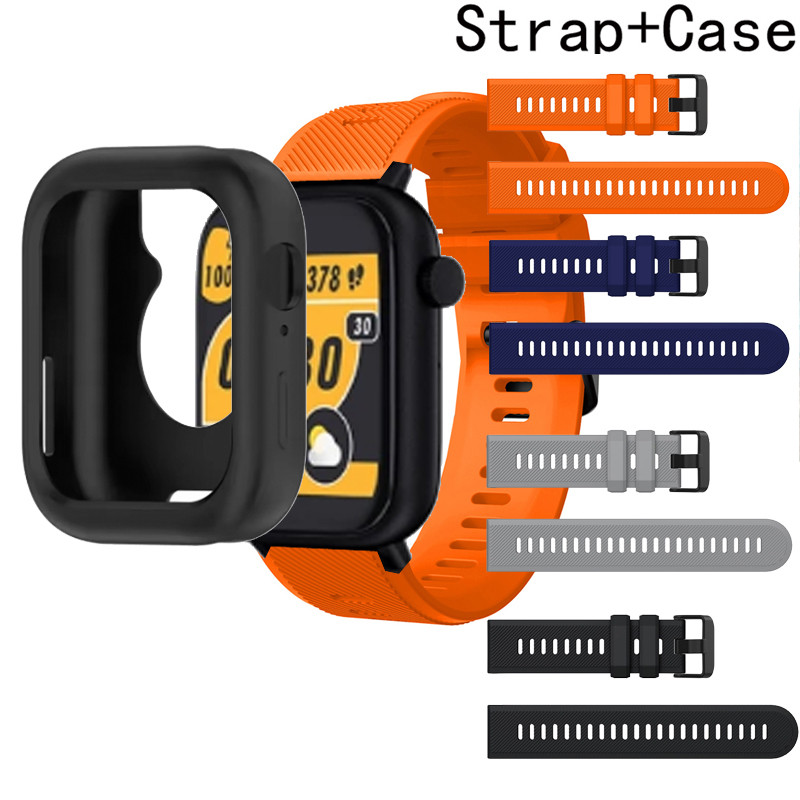 AXON Moni สุขภาพ V.3 สายนาฬิกาเปลือกป้องกันกันชนสําหรับ AXON Moni สุขภาพ V.3 Smartwatch สายซิลิโคนกี