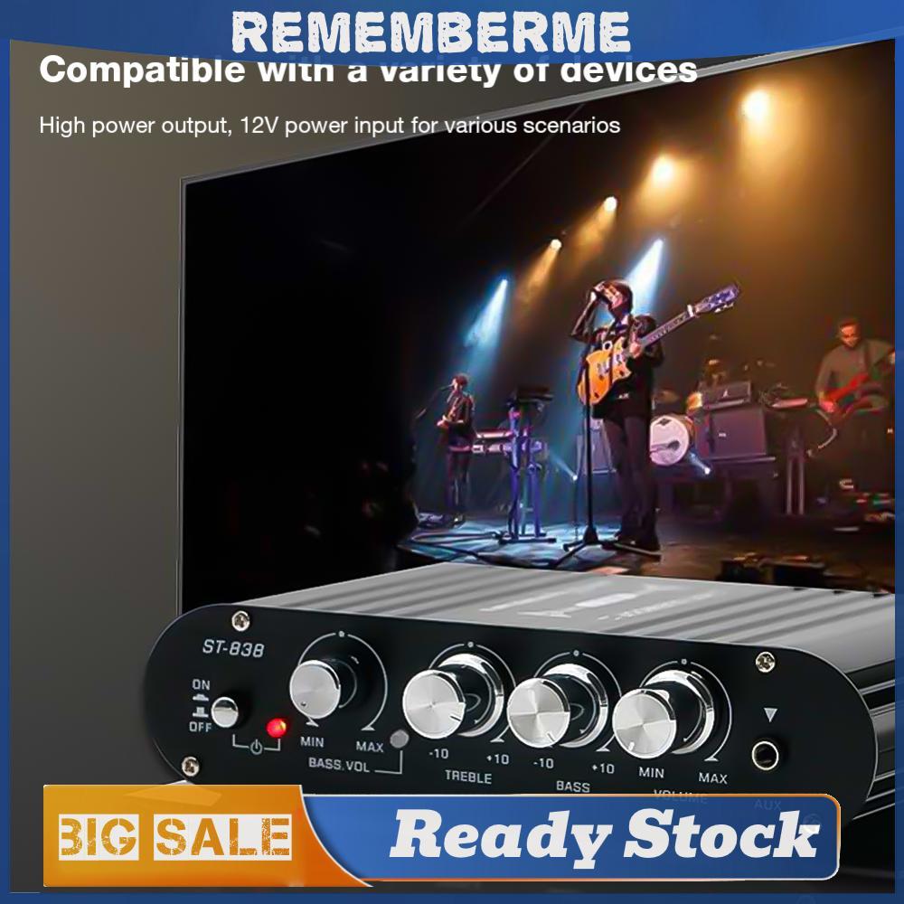 ST-838 HiFi 2.1 Channel Stereo Bass Sound Amp 80W*2 Mini Media Player